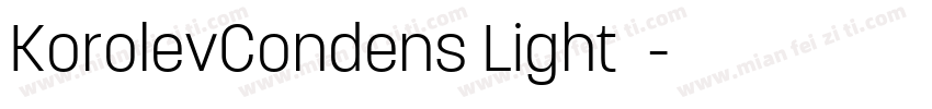 KorolevCondens Light字体字体转换